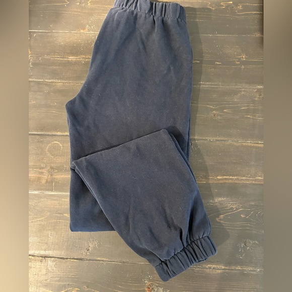 Brandy Melville Navy Joggers w/ elastic bottoms - Picture 4 of 5